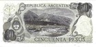 Argentina P-296 50 Pesos Nd  1974   1975  Unc   san Mart  n   termas De Reyes Jujuy