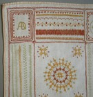 Circa 1900 Exquisite Antique Colorful Dutch Needlework Embroidery Sampler
