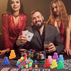 48 Piece 19mm Dice Casino Style Craps D6 Dice Set Acrylic And Translucent For   