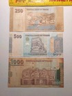 Central Bank Of Yemen Banknote Lot  250  500  1000 Rials  circulated 