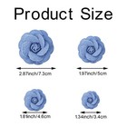 12pcs Fabric Flower Blue Denim Cloth Flowers Denim Ribbon Fabric Flowers For Dre