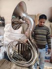 Sousaphone Big 25 bell Size Of Pure Brass In Chrome Polish free Cases  Free Ship