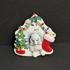 Kurt Adler Poodle In Decorated Dog House Christmas Ornament