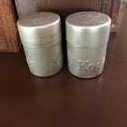 Flat Lids Lot Of 2 Vintage Eastman Kodak Metal Film Canisters Aluminum Embossed