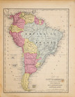 Rare Antique 1862 Map   South America - Empire Of Brazil By S a  Mitchell