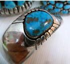 Navajo Gene Jackson Gem Morenci Turquoise Sterling Silver Cuff Bracelet Sz 6 5