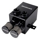 Black 2l 2x 12an Oil Breather Catch Can Tank 2 Port Dual Breather Filter Kit New