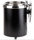 6 Qt Black Soup Kettle Warmer Commercial Chili Nacho Cheese  10 Can Restaurant