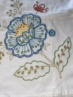 Pottery Barn  Pb Teen  White Blue Floral Standard Pillow Shams Needle Point