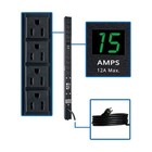Tripp Lite 15 Amps Pdu Meter 24  8 Outlet Power Strip Surge Protector 15ft Cord