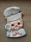 Vintage Lefton Ceramic Pig Chef Spoon Rest Wall Plaque 1950s Japan Kitsch Cute 