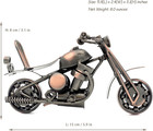 Handmade Metal Motorcycle Model Sculpture 6 Inch Vintage Desk Decor 1  2 
