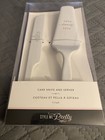 Style Me Pretty Ceramic Wedding Cake And Knife Server Set