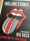 Authentic The Rolling Stones Poster Ohio Stadium Columbus May 30 2015 Kid Rock