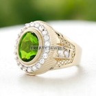 Peridot Oval Cut With 14k Solid   Gold  Ring For Men s  924