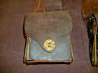 Antique 1870 Old West Leather Saddle Bags St Louis Marked