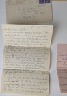 Vintage 3 Handwritten Letters W 2 Org Envelopes 1950 s Ephemera Lot