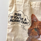 Vintage  1980   s Morris The Cat 9 Lives Canvas Tote Bag  With Snap Closure  Purse