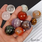 1140 Ct 10 Pcs Natural Untreated Multi Color Mix Gems Crystal Healing Sphere Lot