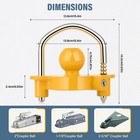 Universal Aluminum Trailer Coupler Lock Yellow Fits 1-7 8  2  2-5 16  Hd 2pcs
