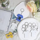 Xkcwxy 72pcs Double Sided Sublimation Keychain Blanks Bulk  Mdf Large  White