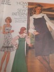 Jumper Dress Long Short Simplicity Sewing Pattern 7040 Jr 9 10 Vtg 70 s Uc Ff