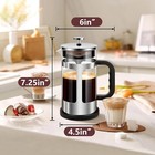 French Coffee Press 36 Oz  coffee Or Tea Maker With 4 Filters stainless Steel