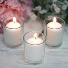 12 Pcs Round Votive Candles With Clear Glass Holders Wedding Party Centerpieces