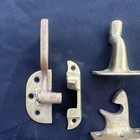 Antique Vintage Ornate Nickel Ice Box Chest Latches Hinges Keepers Hardware