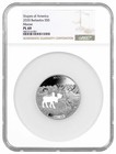 2020 Barbados Shapes America Cut-out Hr 1 Oz Pr  999 Silver Moose Ngc Pl69 