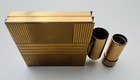 Mid Century Lip-lock Tuck-away Compact   Lipstick  Case Art Deco Style