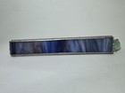 Vintage Handmade Stained Glass Teleidoscope Blue purple Swirl With Marble End