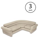 Intex Inflatable Corner Living Room Neutral Sectional Sofa 68575ep  3 Pack 