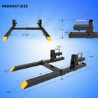 43   Clamp On Pallet Forks W  Stabilizer Bar 43inch For Bucket Skidsteer Tractor