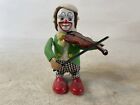 Vintage Schuco Solisto Clown Monkey Violin Wind Up Toy Working W  Box Key 14c31