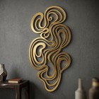 Abstract Metal Wall Art  Black Line Sculpture  Modern Minimalist Decor