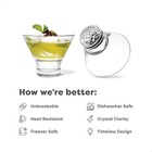 Tossware Reserve 8oz Stemless Martini Glass  Set Of 4  Unbreakable Tritan