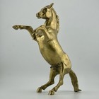 1970s Vtg Brass Rearing Horse Statue 7    Equine Stallion Figurine Mcm Decor