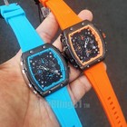 Men Luxury Watch Multi Function Chronograph Sports Silicone Band Waterproof Date