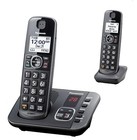 Panasonic Cordless Phone System Answering Machine Call Block 3 Handsets Black
