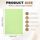 11 x8 5  Vellum Paper 80pcs Translucent Printable Tracing Paper 100g Light Green