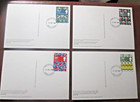 Gb Phq Cards 1982 -british Textiles  Back - Fdi  Full Set Used Free Post Uk