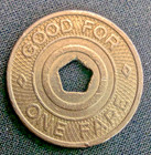 Vintage Nyc Subway Token Pentagonal Cut New York City Transit Authority