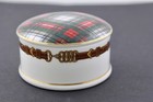 Ralph Lauren Wedgwood Stewart Tartan Round Box   Lid     Mint