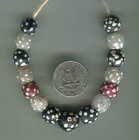 African Trade Beads Vintage Antique Venetian Old Glass Beads Mixed Skunk Eye