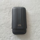 Vsb London Leather Cigar Case 3 Finger In Black Excellent Condition-original Box