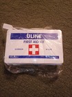 Uline First Aid Kit 10 Person H-1292 White blue red Carry Case