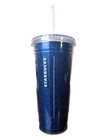 Starbucks Blue Glitter Mermaid Logo Cold Cup Venti 20 Oz Tumbler