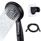 High Pressure Rv Shower Head W hose - 5-spray Rv Shower Head Kit Matte Black