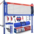 Professional Outdoor Volleyball Net Set With Aluminum Adjustable Height Poles Us
